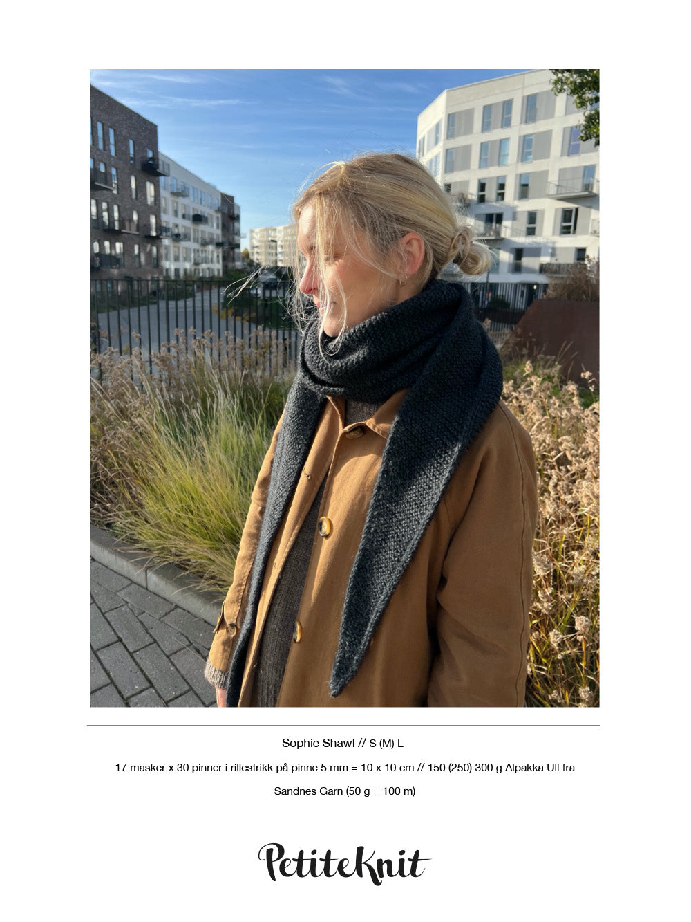 Petitknit oppskrift sjal og luer